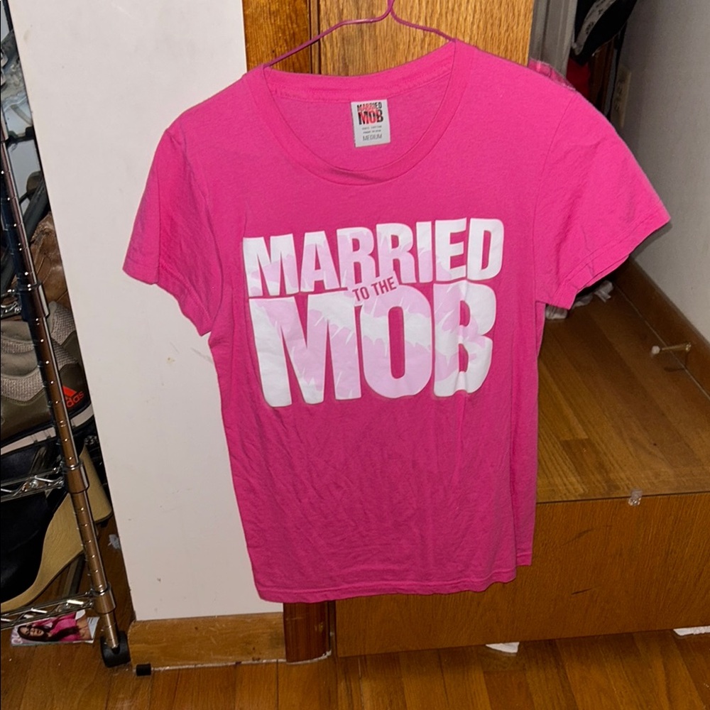 Married to the Mob Pink Graphic Tee